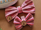 Red Candy Stripe Bow Tie