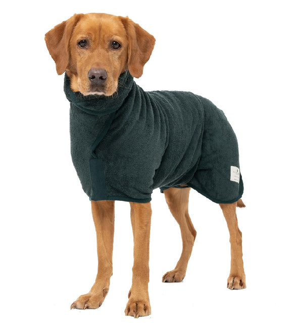 Dog Drying Coat - FOREST GREEN Classic Collection by RUFF & TUMBLE