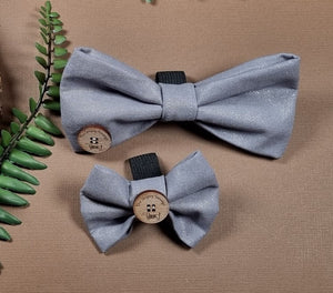 'Grey Shimmer' Bow Tie