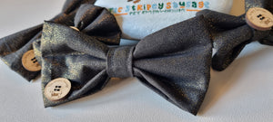 Shimmery Bow Tie - Black