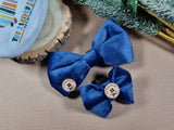 Royal Blue Velvet Bow Tie