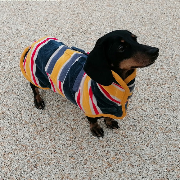 DACHSHUND Drying Coat - BEACH Design Collection by RUFF & TUMBLE
