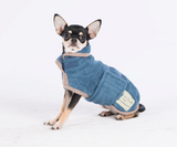 Dog Drying Coat - SANDRINGHAM BLUE Classic Collection by RUFF & TUMBLE