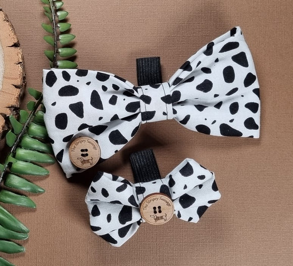 Dalmatian Print Bow Tie
